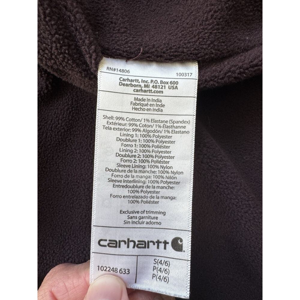 Carhartt Full Swing Caldwell Jacket Insulated Women’s Small 4/6 Purple Hood Line - Picture 7 of 9